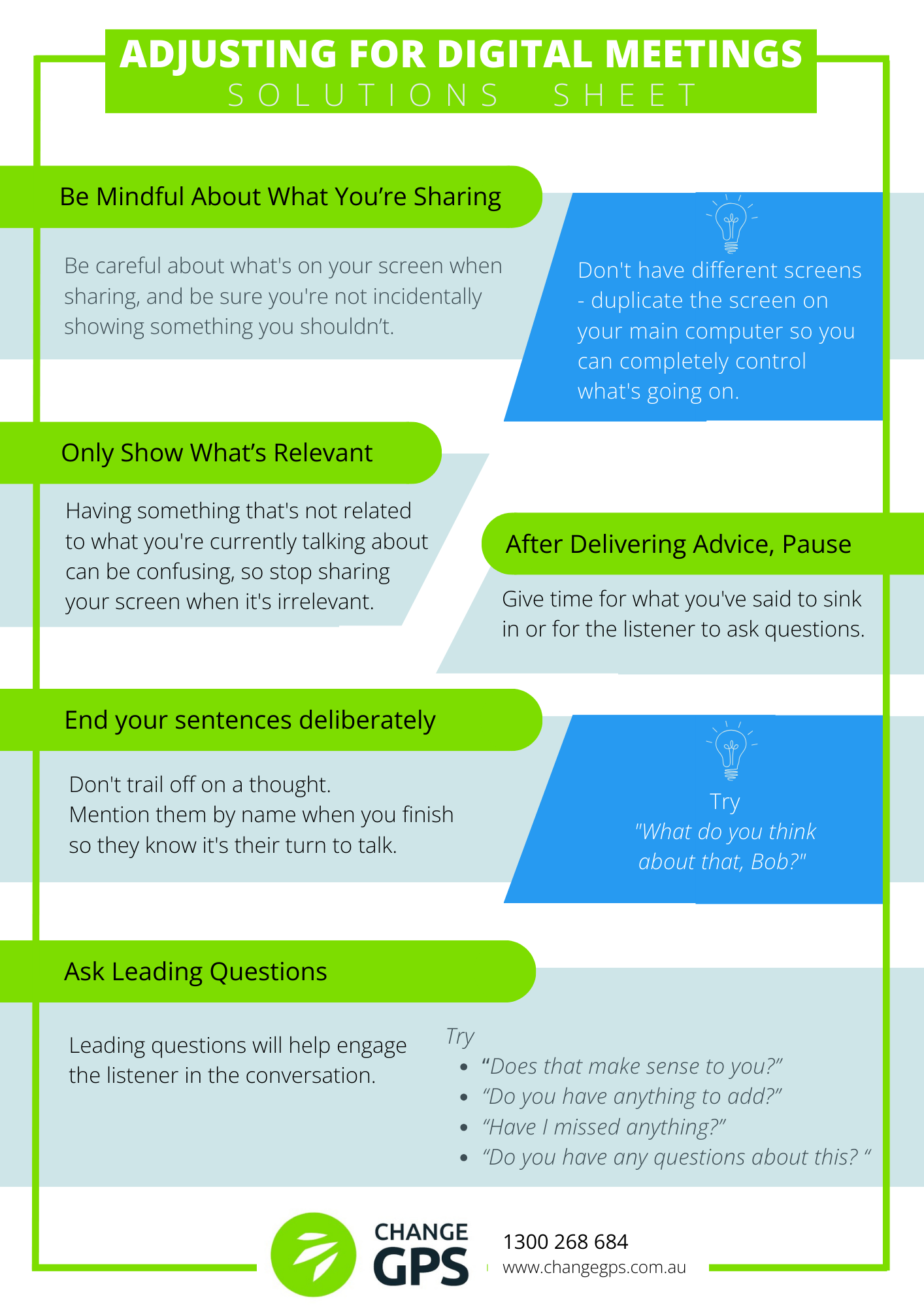 Digital Meeting-Solutions Sheet